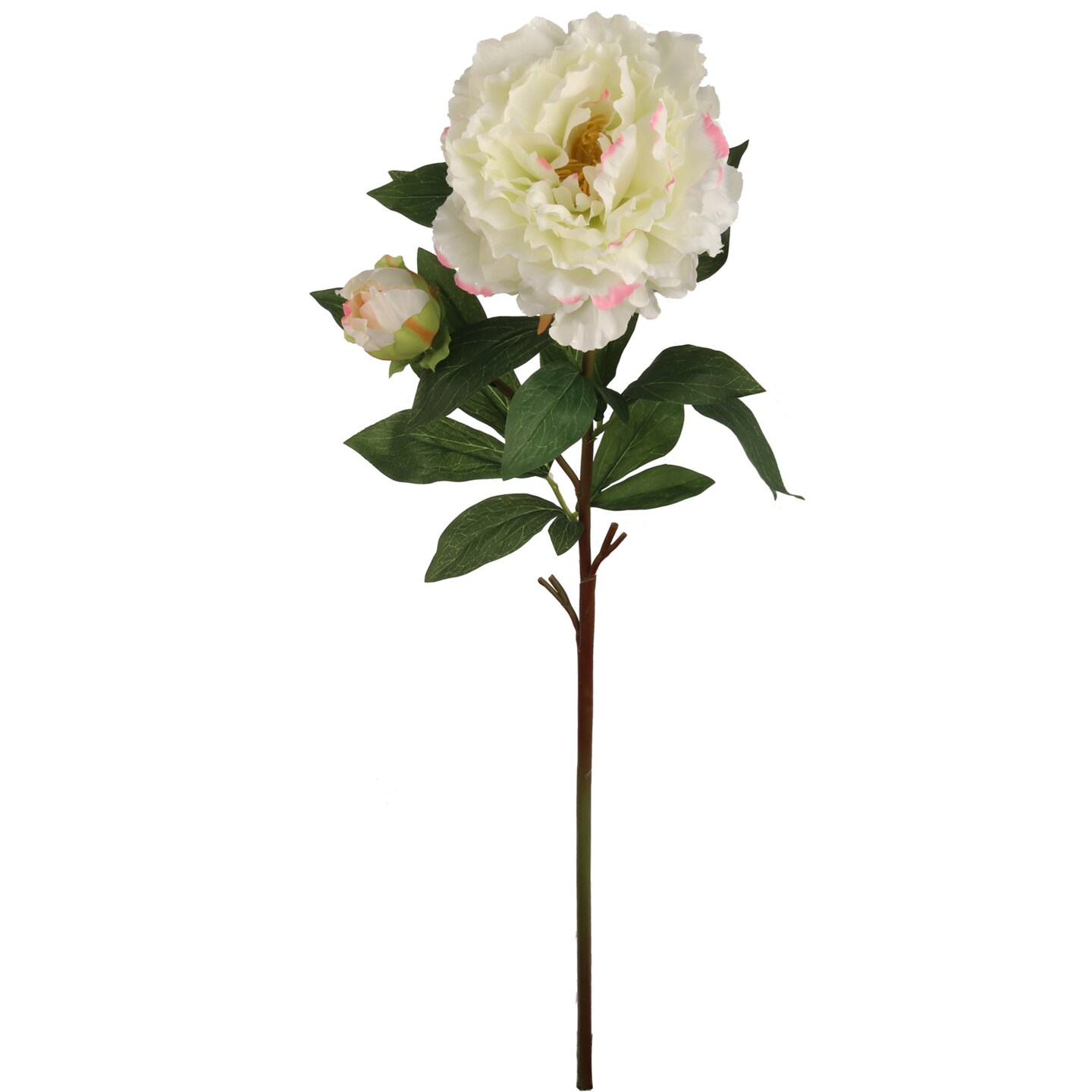 Cream Pink Peony Spray - 12-Pack with Silk Foliage & Lifelike Blooms, Perfect for Floral Arrangements, Home & Event Décor - All-Season Elegance, Floral Home by Artificial Flowers