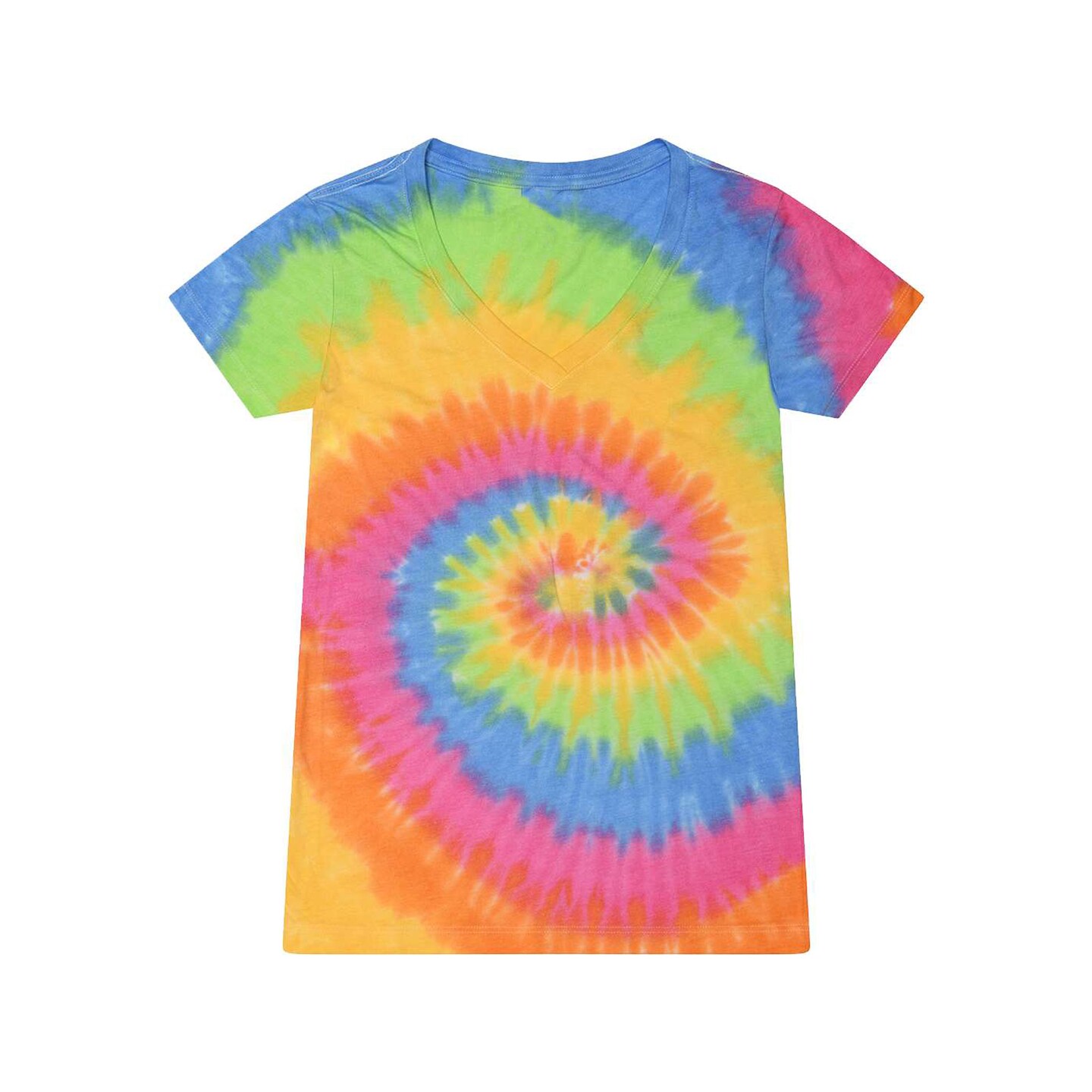 Colortone&#xAE; Women&#x27;s Tie-Dyed V-Neck T-Shirt