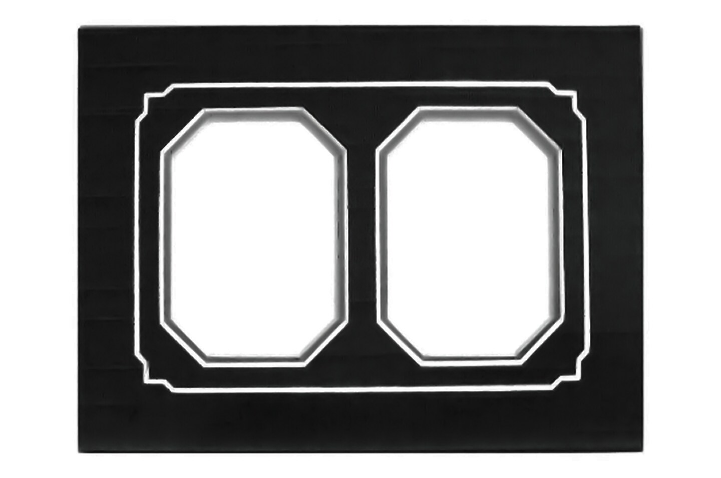 Photo Frame Mat Two Fancy Openings for 5 x7 Photos Fits 11 x 14 Picture Frame Conservation