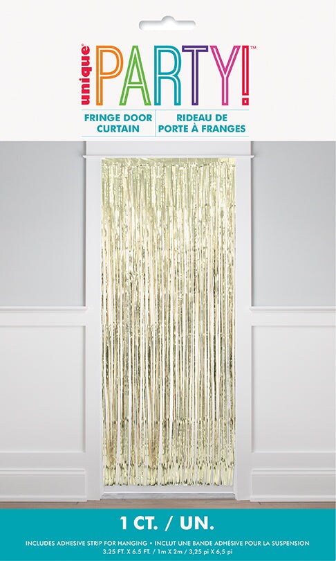 Gold Foil Fringe Door Curtain, 3.25ft x 6.5ft, 1ct Success