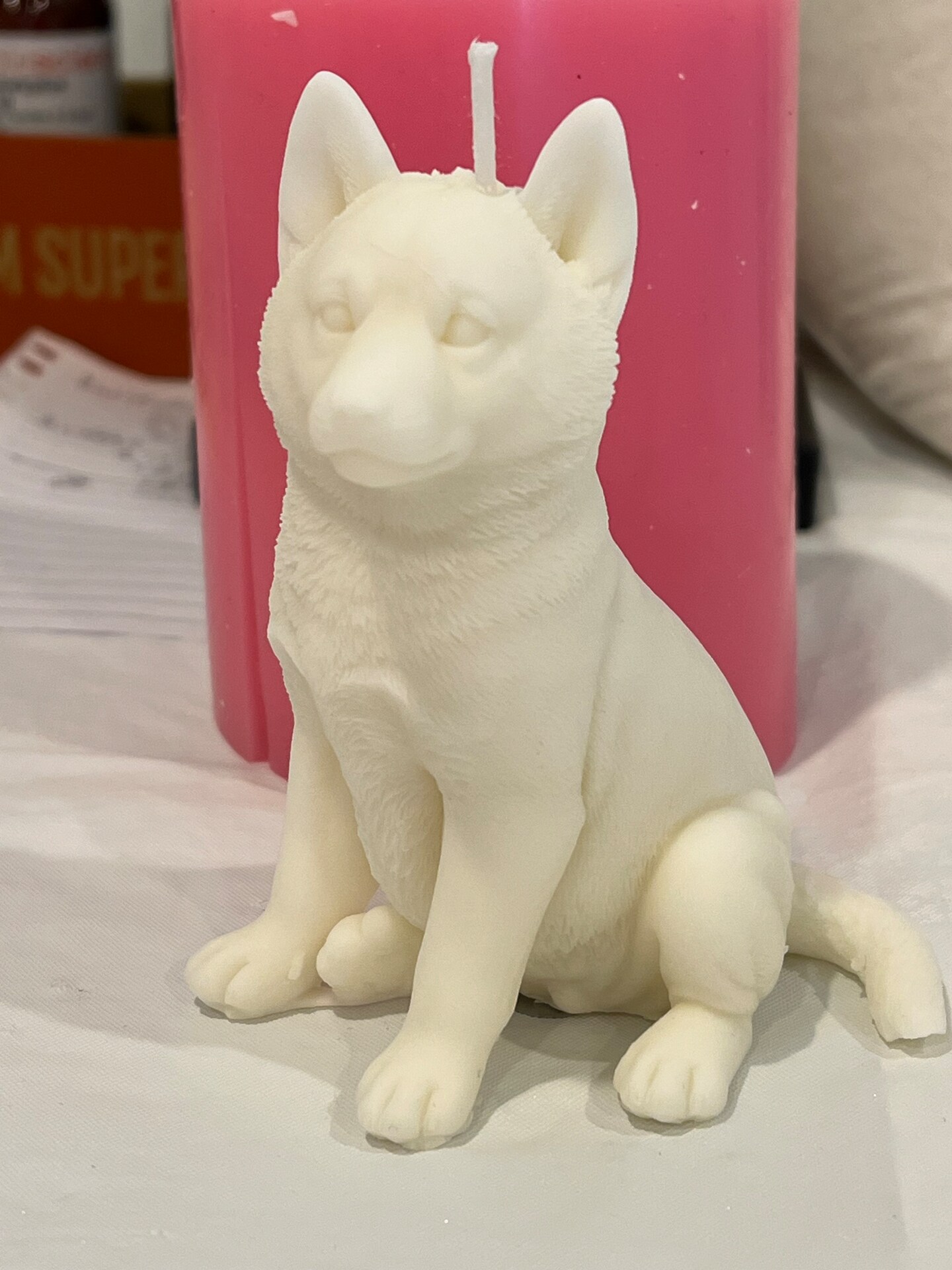 Siberian Husky Dog Organic Soy Scented Candle