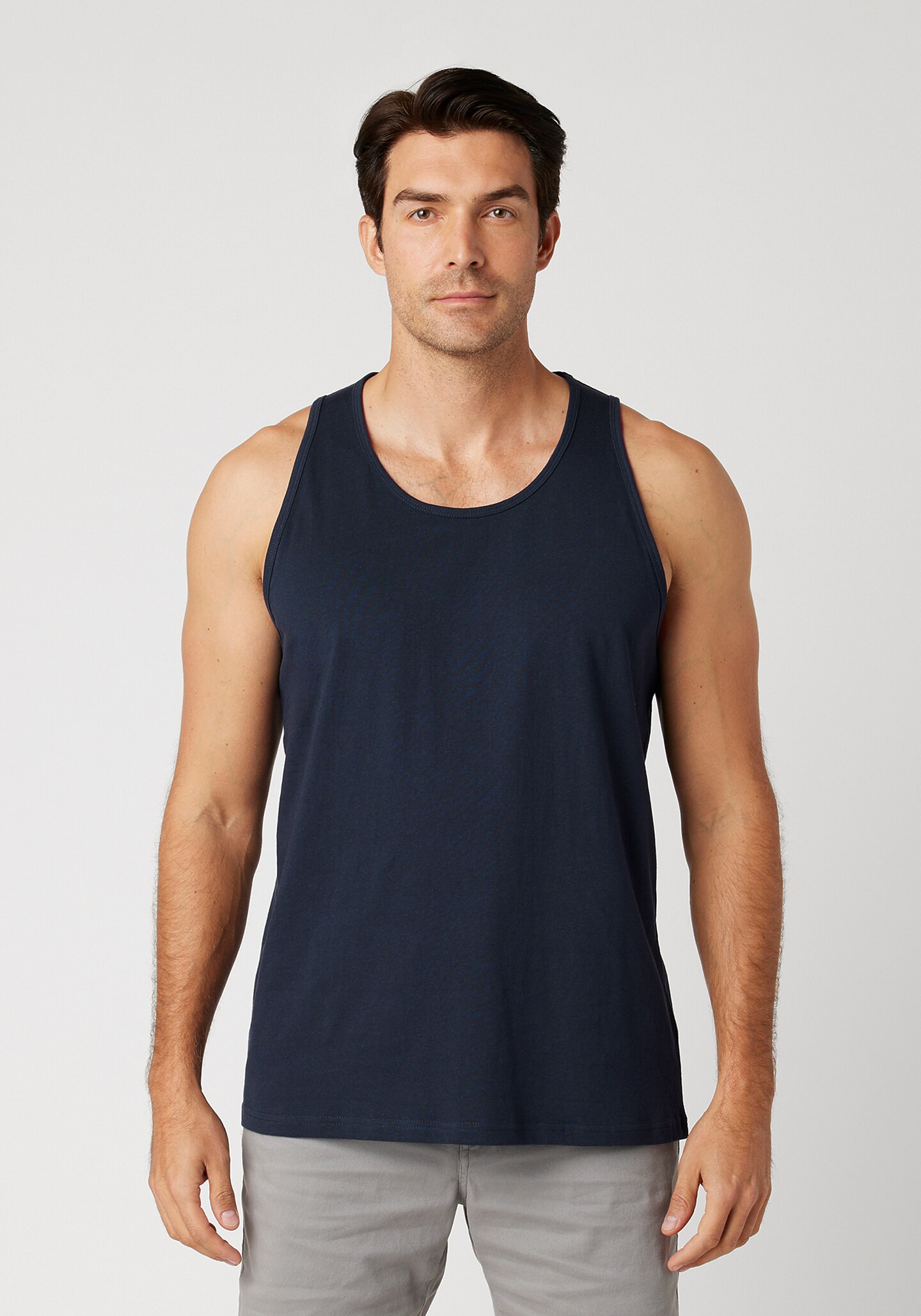 Premium Men’s Cotton Tank Top – Soft-Washed Sleeveless Gym & Casual Vest