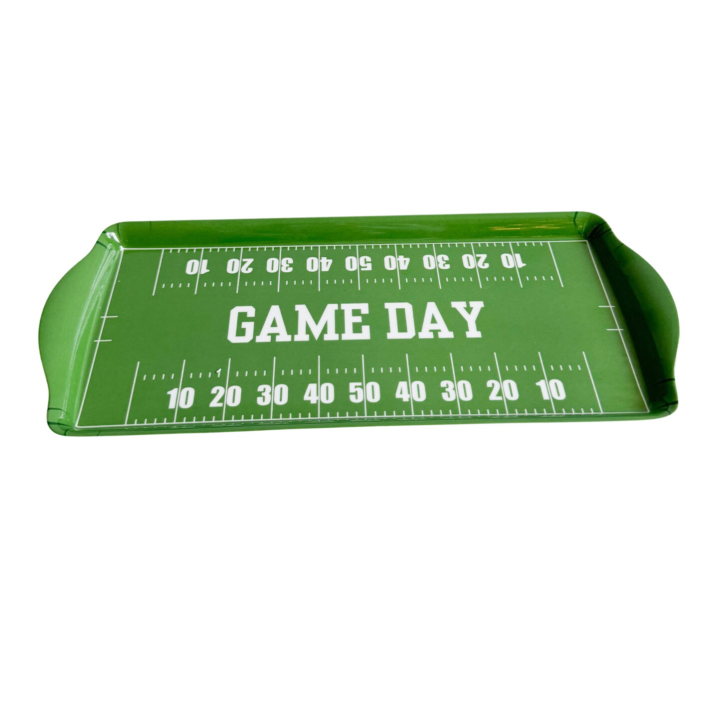 Green Football GameDay Melamine Party Food & Small Charcuterie Tray
