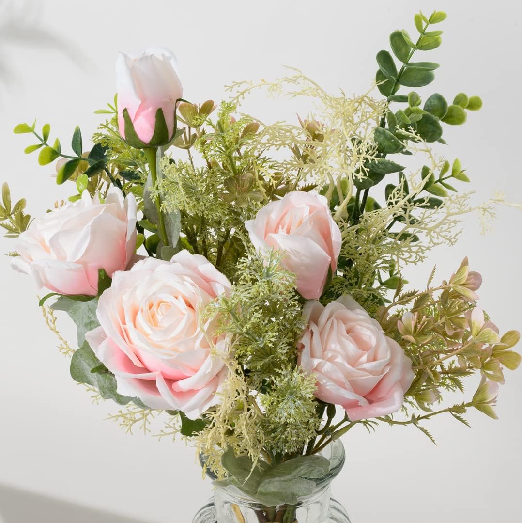 Silk Roses in Vase