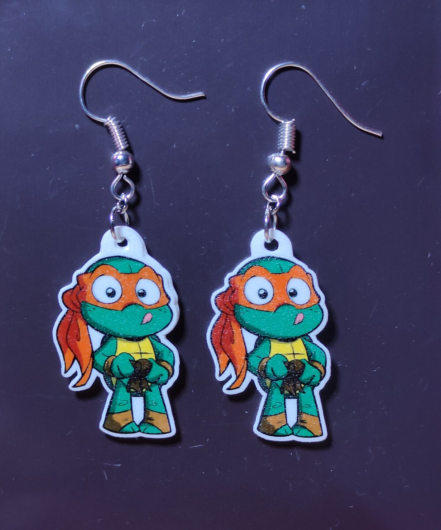 Ninja Turtles Mikey Fan Art Earrings | MakerPlace by Michaels