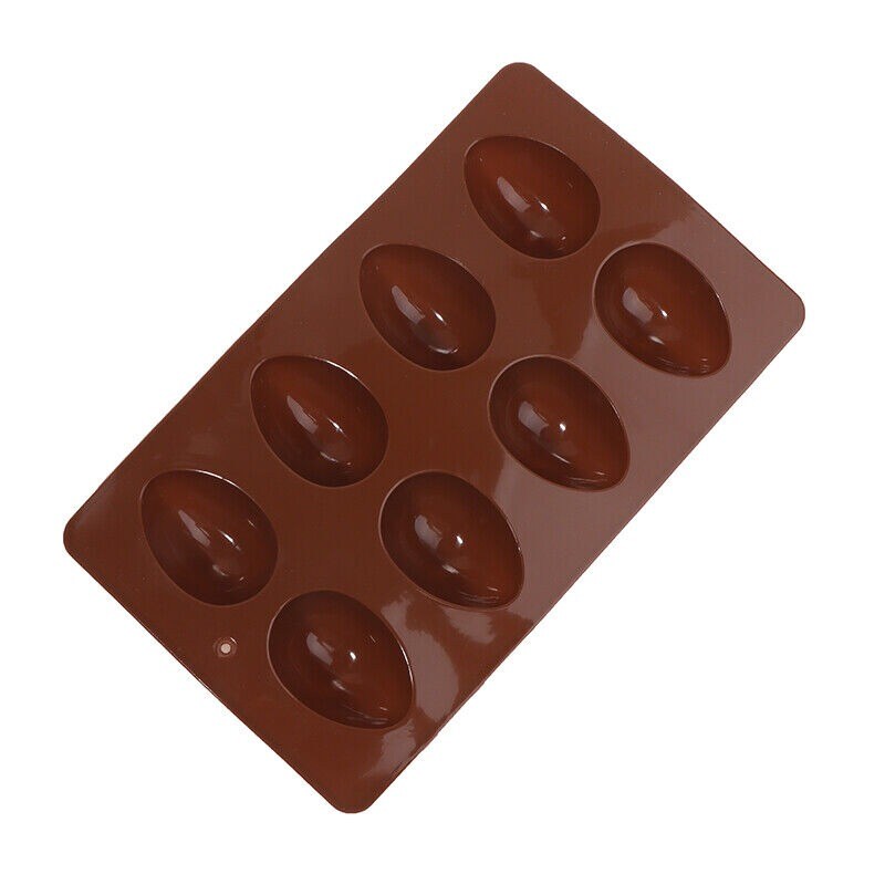 DIY 8 Eggs Shaped Easter Eggs Silicone Baking Mold Pastry Chocolate Pudding