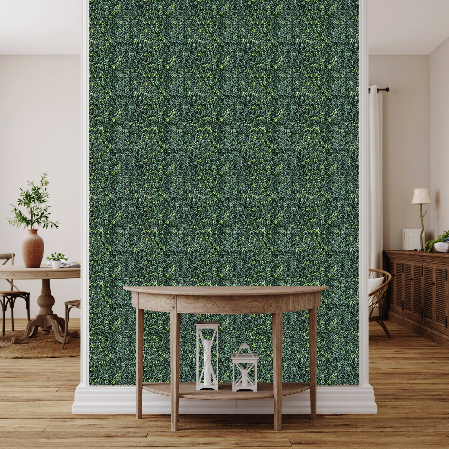 12-Pack Boxwood Square Panels - 10x10 Inches Realistic Greenery, UV Resistant Faux Plant Tiles for Wall Coverings, Event Decor, Wedding Backdrops & Home Accents, Floral Home by Artificial Flowers