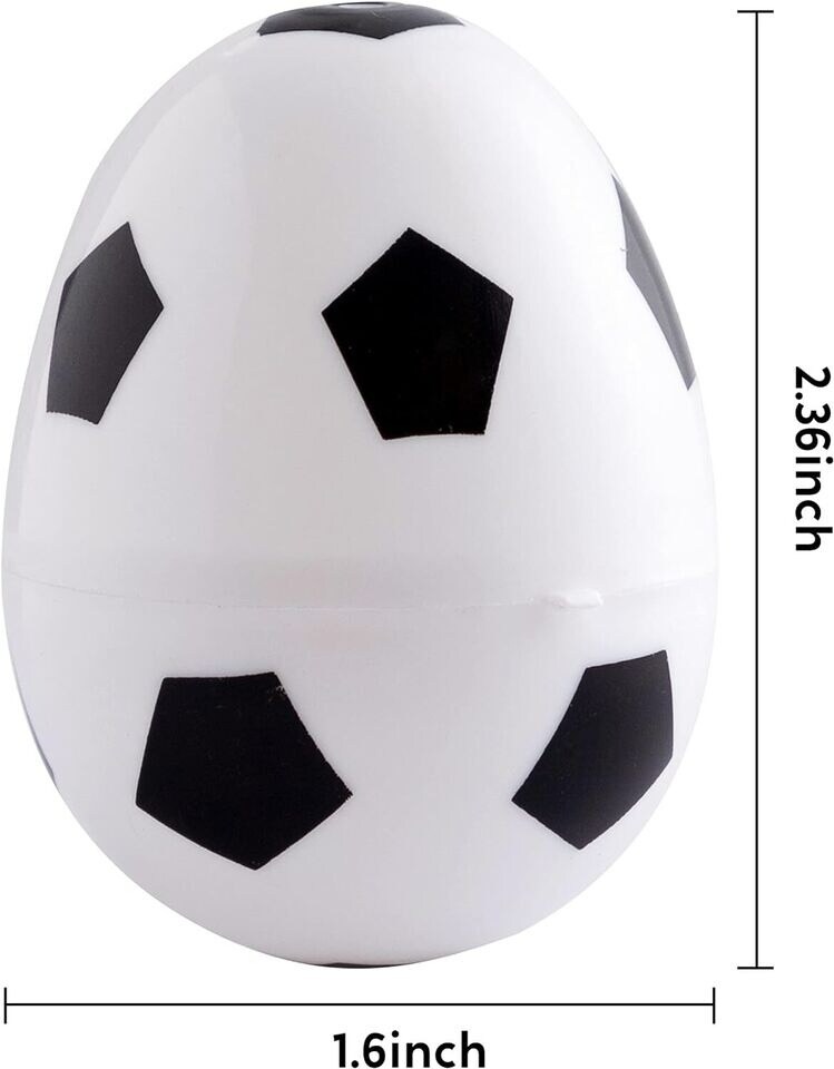 24PCS Plastic Easter Egg, 2.36" Sports Balls Egg Shells for Filling Treats