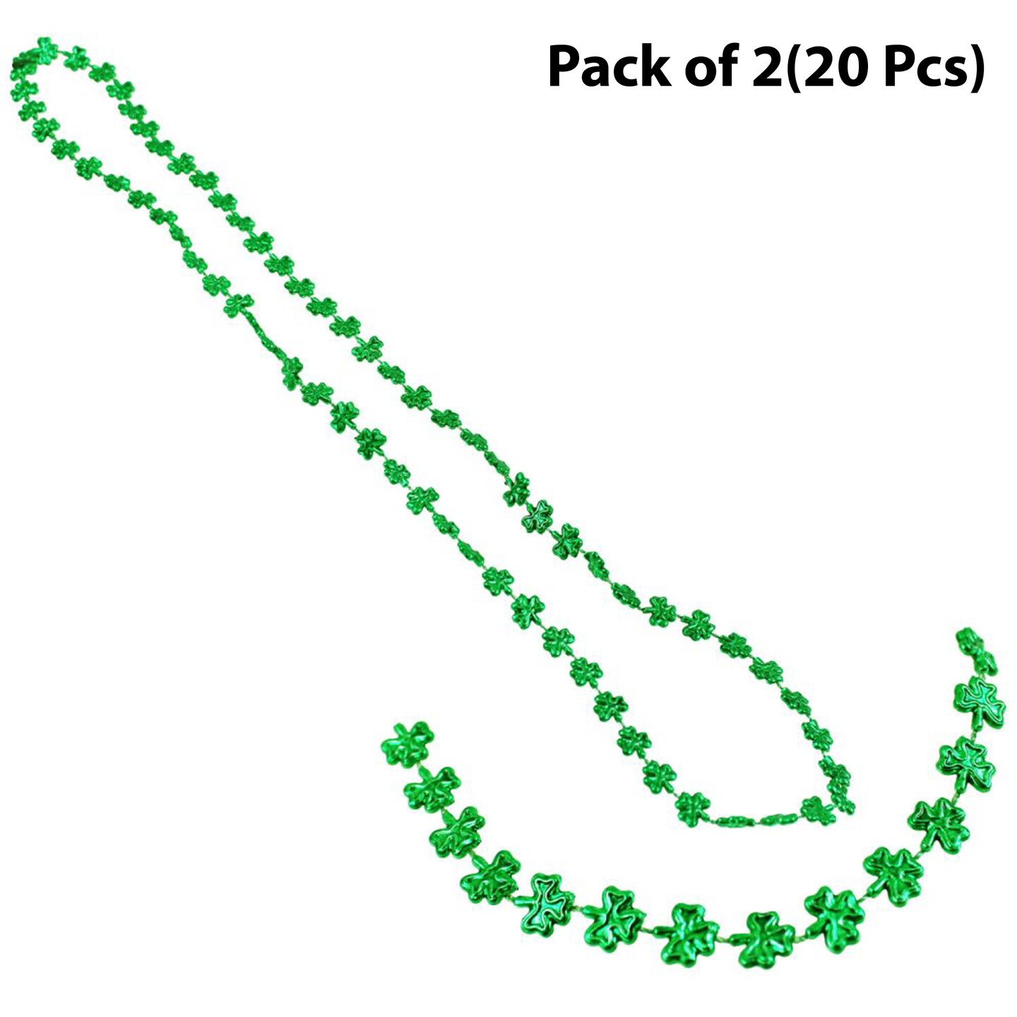 Shamrock Beads - Vibrant 32-Inch Plastic Strand for Festive Flourish | RAHEEV®
