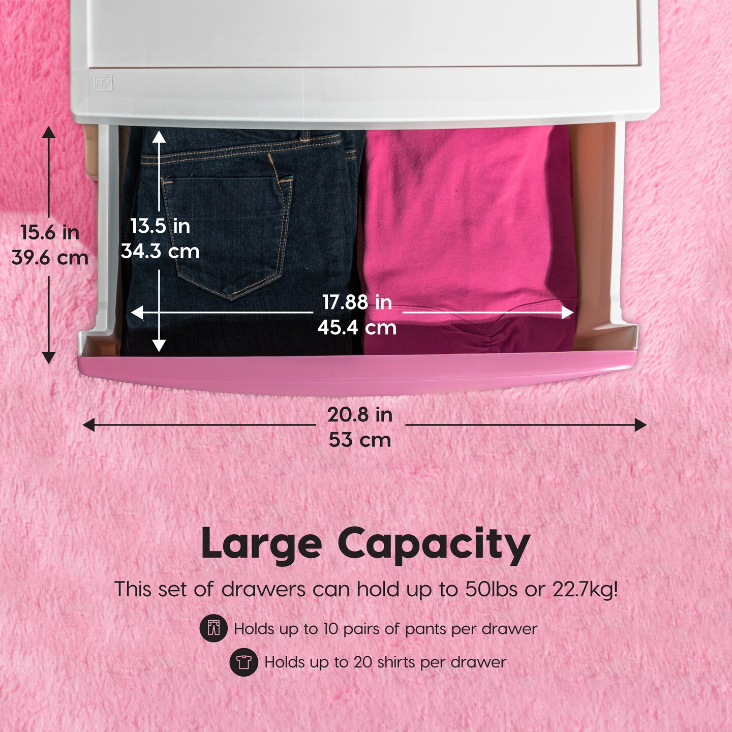IRIS USA Plastic 4 Drawer Storage Cart, Organizer Unit for Bedroom, Closet, Kitchen, Bathroom, Laundry Room, Dorm