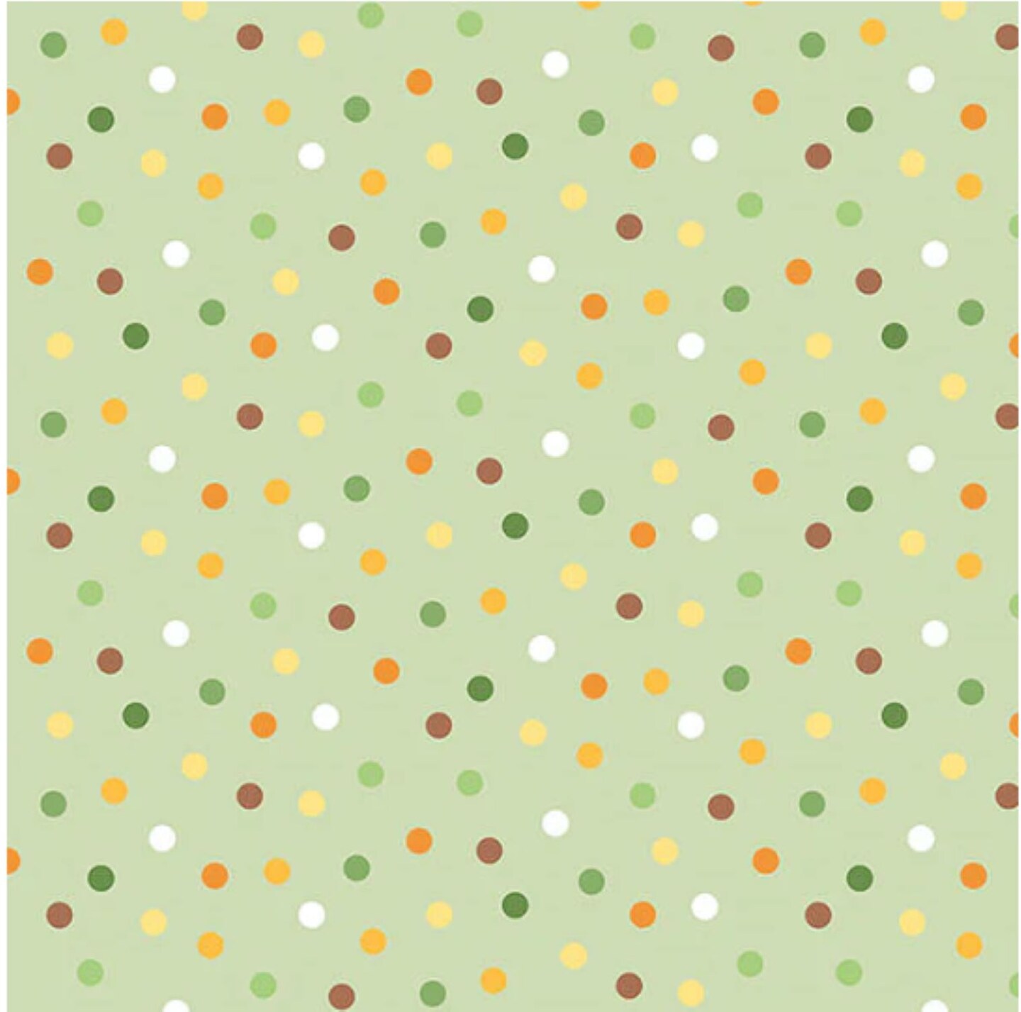 Wee Safari Green Dots Childrens Cotton Fabric by Northcott