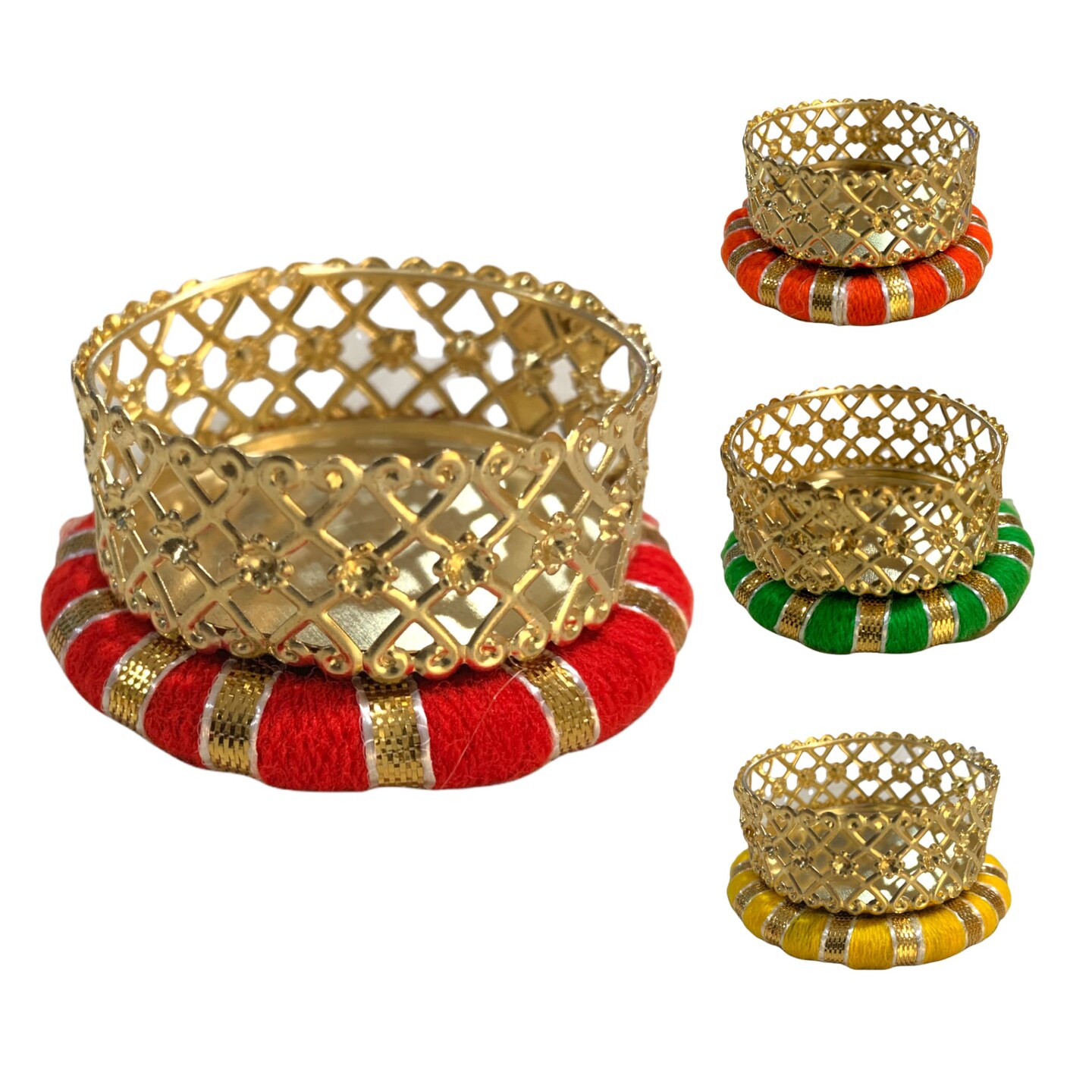Tealight Candle Holders Round Votives Diya for Home Decoration 8 Pieces T-light Holder for Christmas Indian Festival Decorations Lighting Accessories Wedding Pooja Boho Decor