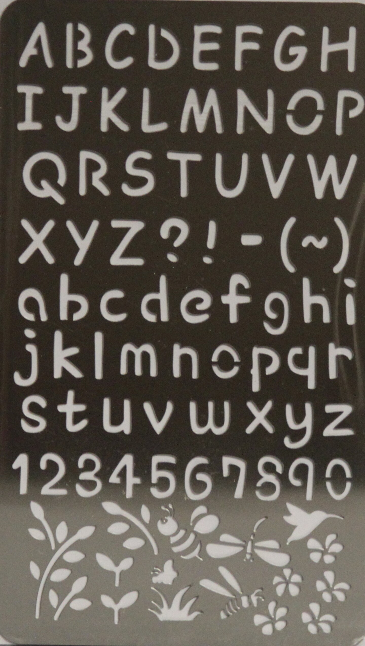 Designer Alphabet &#x26; Numbers Heavy Metal Stencil
