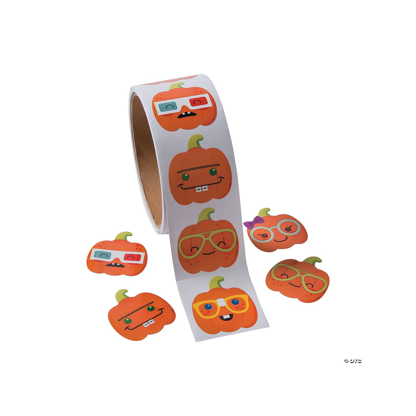 Nerdy Pumpkin Sticker Roll 100 Pc.