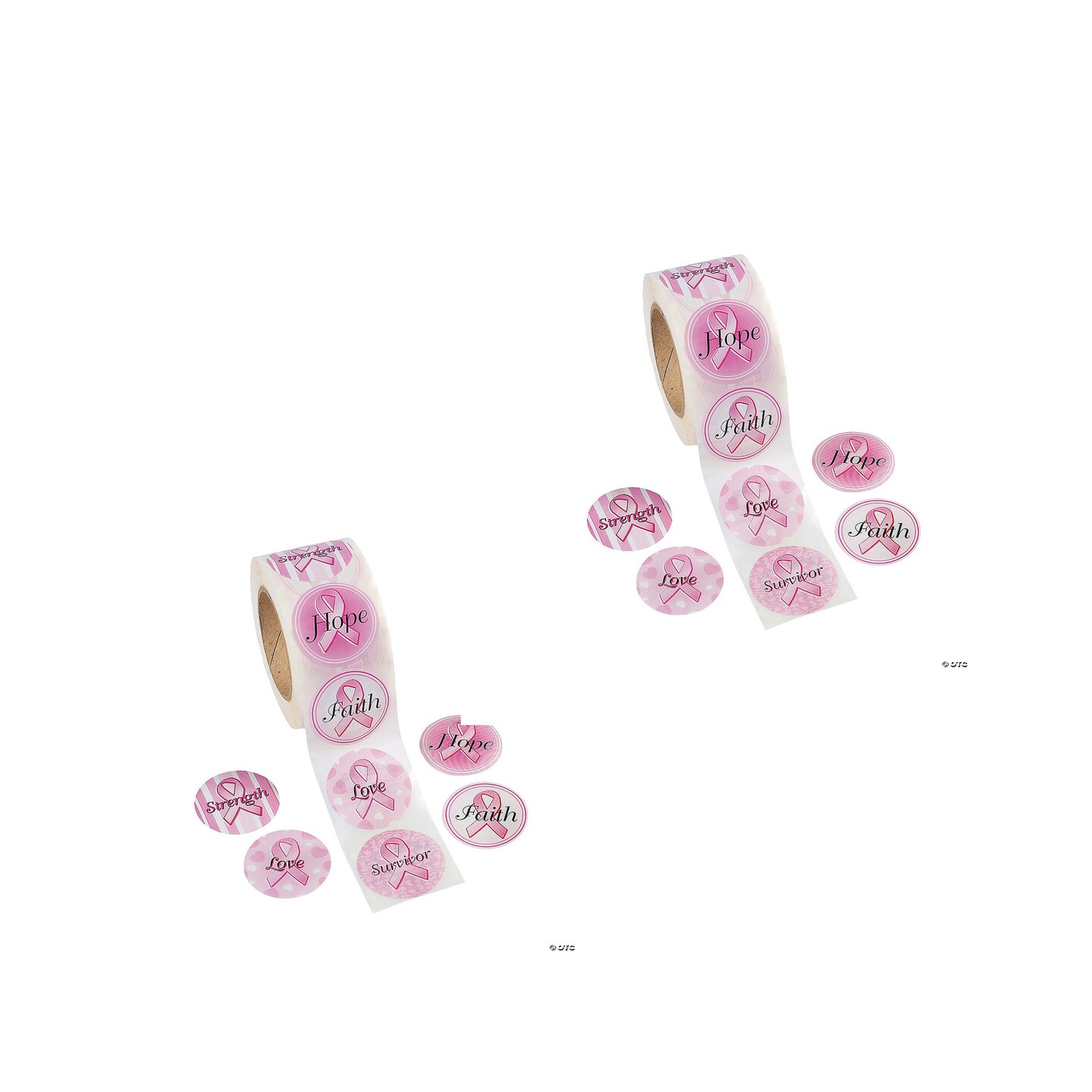 Bulk Breast Cancer Awareness Sticker Roll 500 Pc