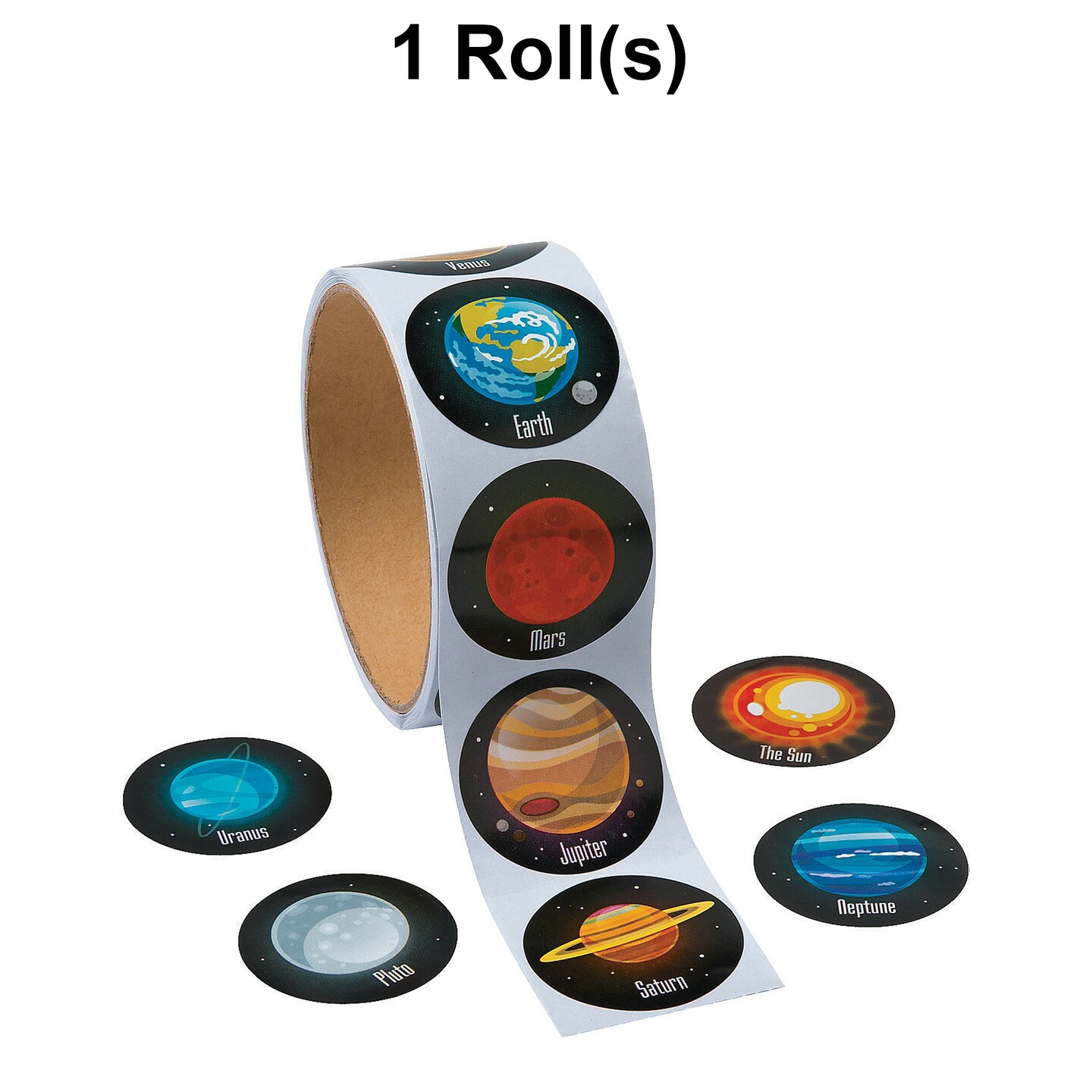 Solar System Sticker Roll - 100 Pc.