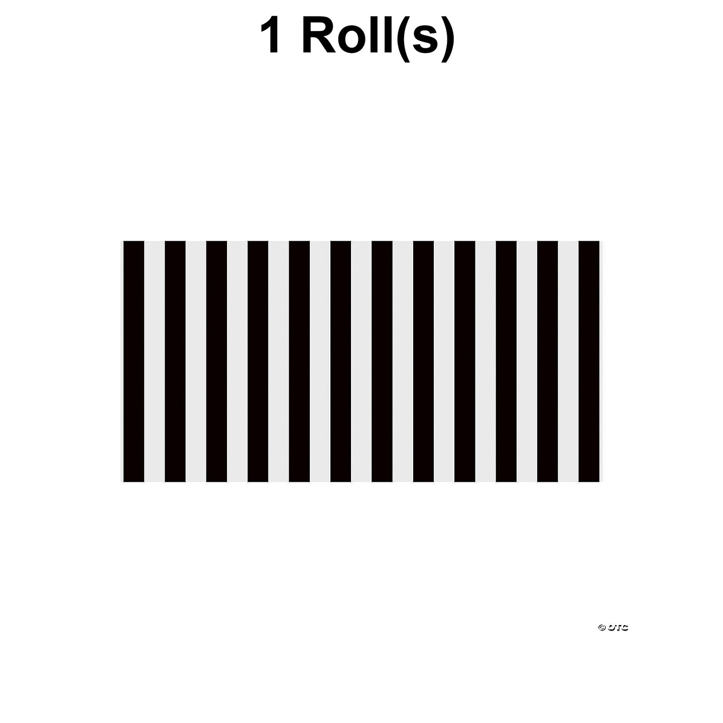Fadeless Black &#x26; White Stripe Bulletin Board Paper Roll