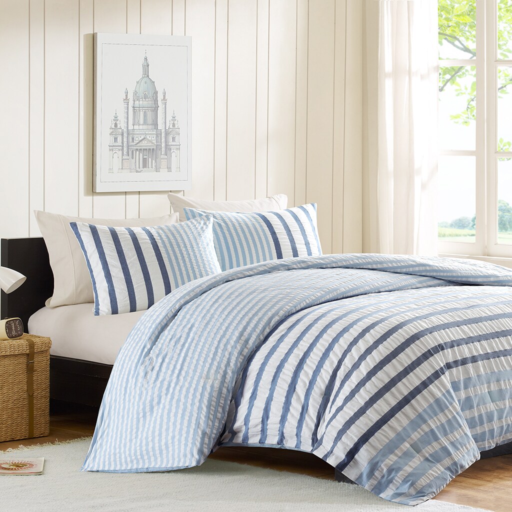 Gracie Mills   Cotton Seersucker Comfoter Set - GRACE-5232