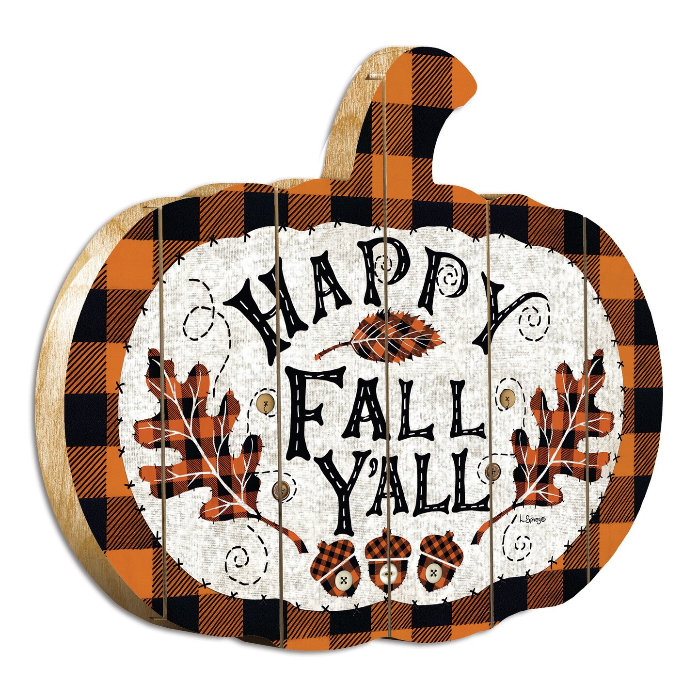 Halloween and Fall Decoration - Printed Wooden Pumpkin Wall Art