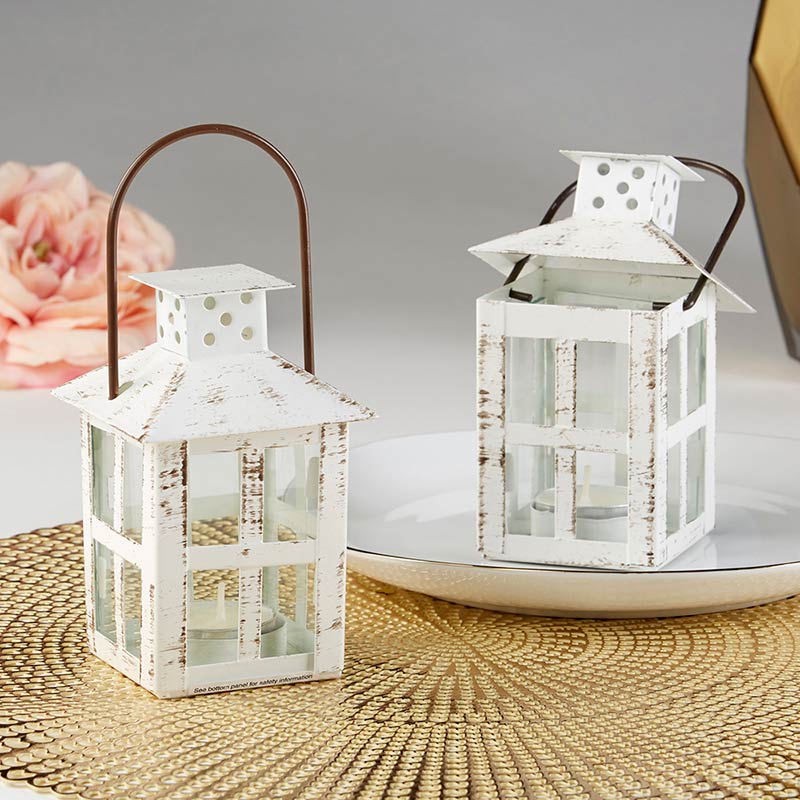 Kate Aspen Mini Decorative Lanterns - Set of 12 or 24 - Vintage Metal Lantern Candle Holders for Wedding Centerpiece
