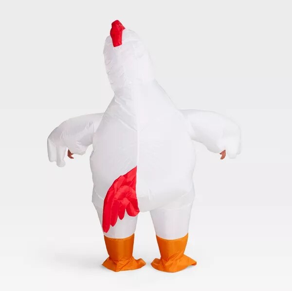 Adult Inflatable Chicken Halloween Costume One Size
