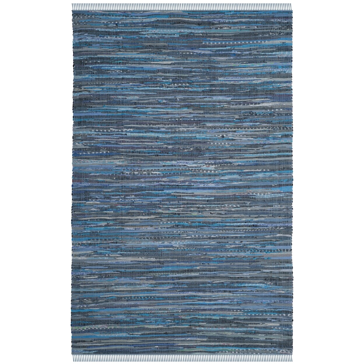 Safavieh Rag Rug Rar127B Handwoven Blue / Multi Rug Area Rug Carpet