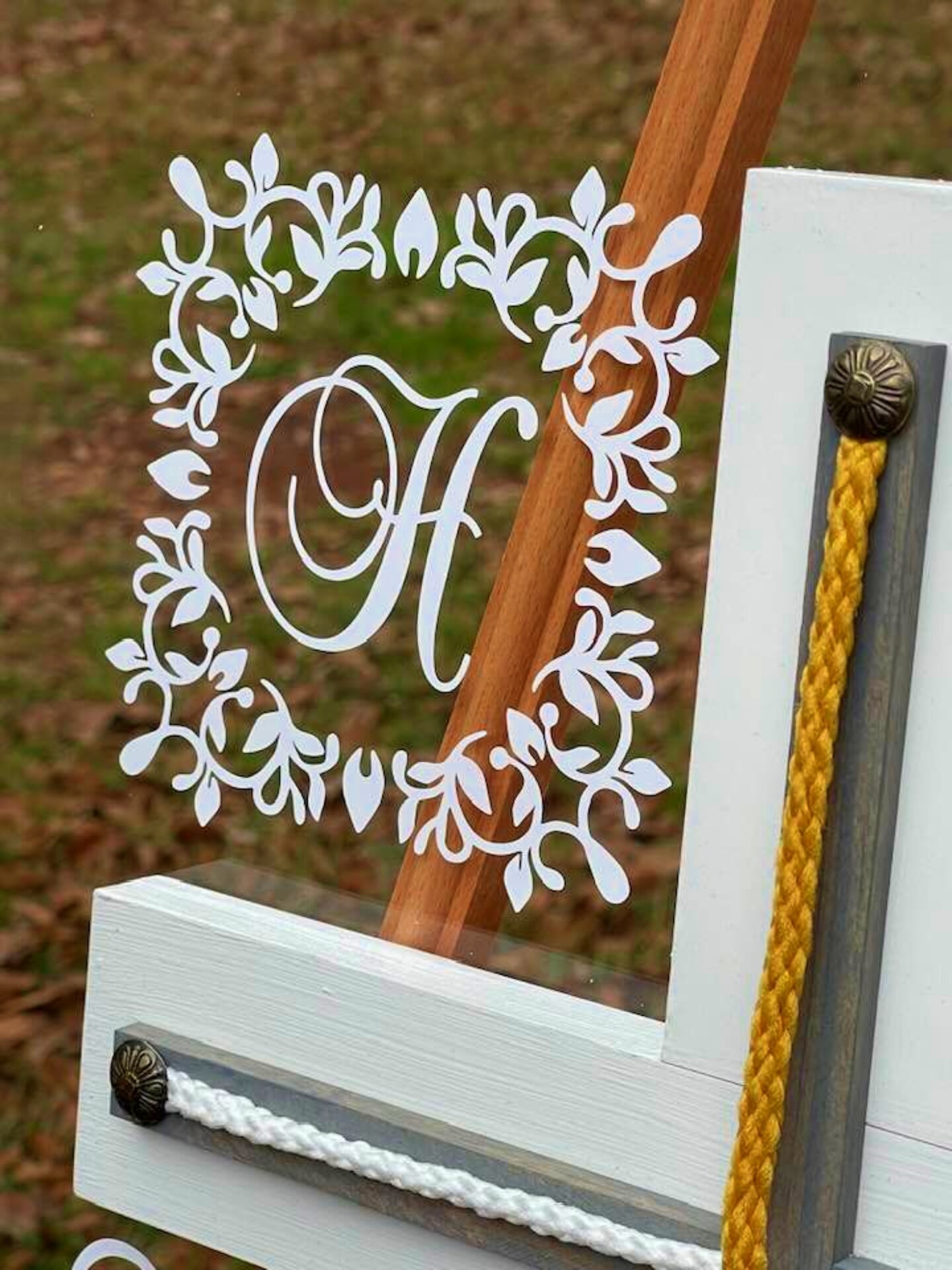Acrylic Cord Of Three Strands Wedding Sign, Unity Braids® Sign