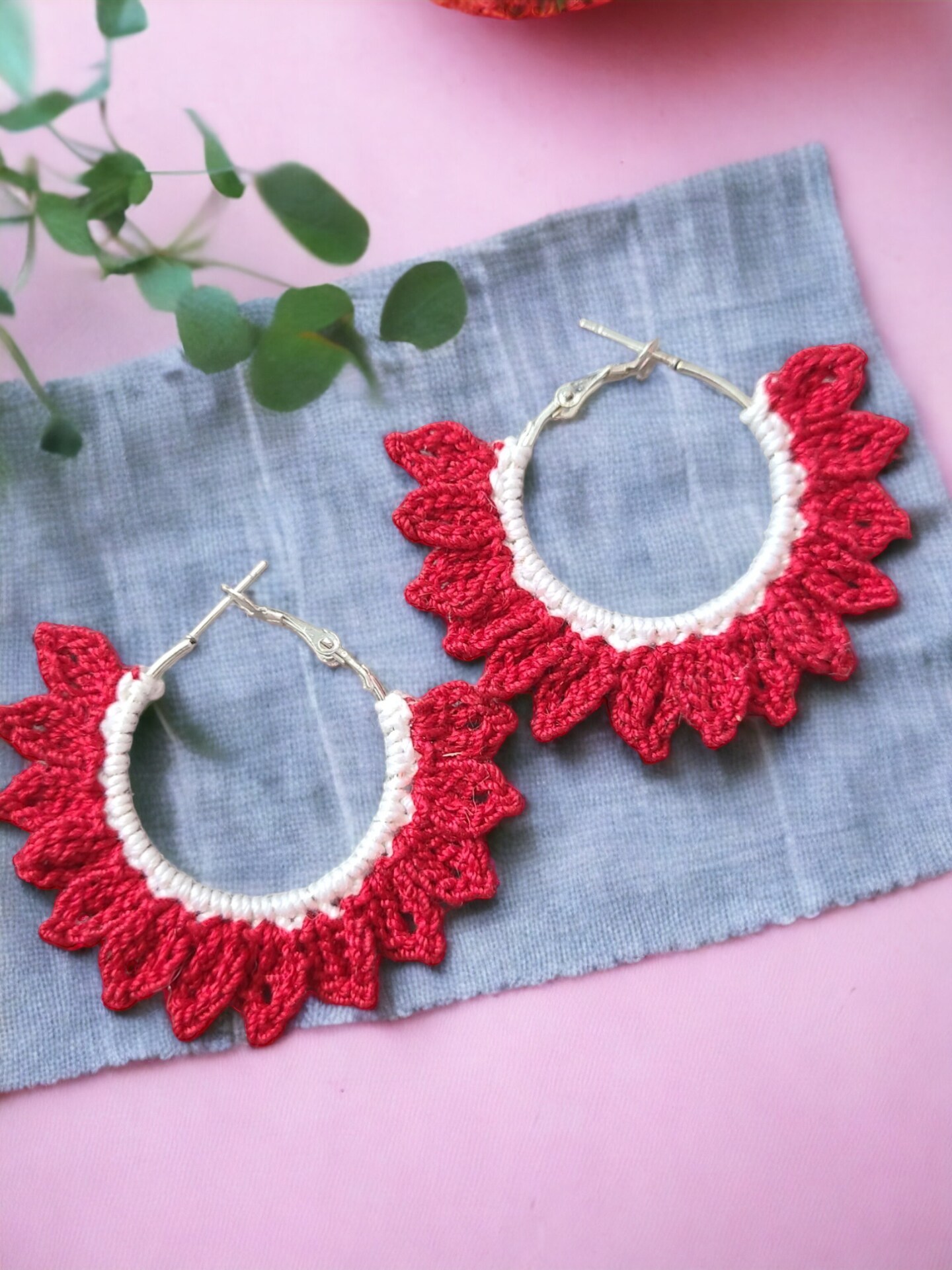 Crochet Hoop Earrings - image9