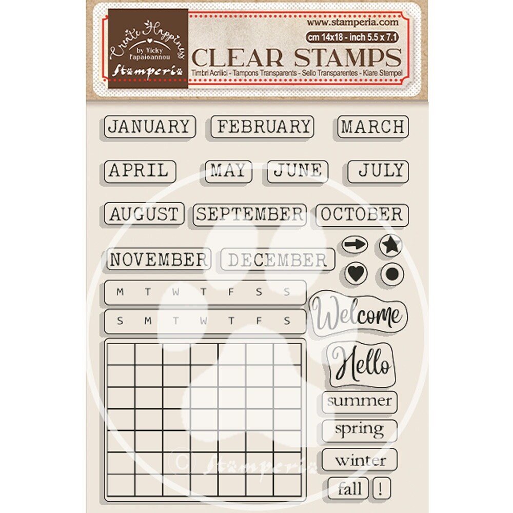 Create Happiness Christmas Plus Clear Stamps-Christmas Calendar, Monthly
