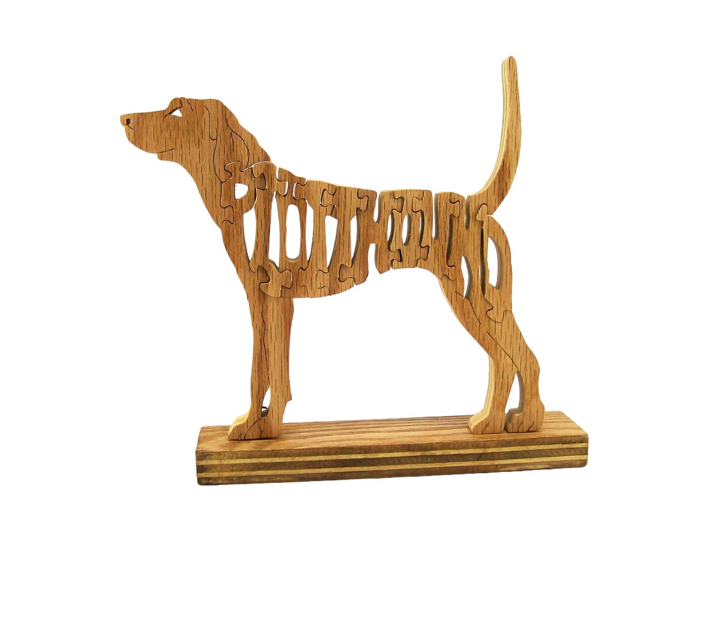 wooden Plott Hound dog puzzle, wooden puzzle Plott Hound, games and