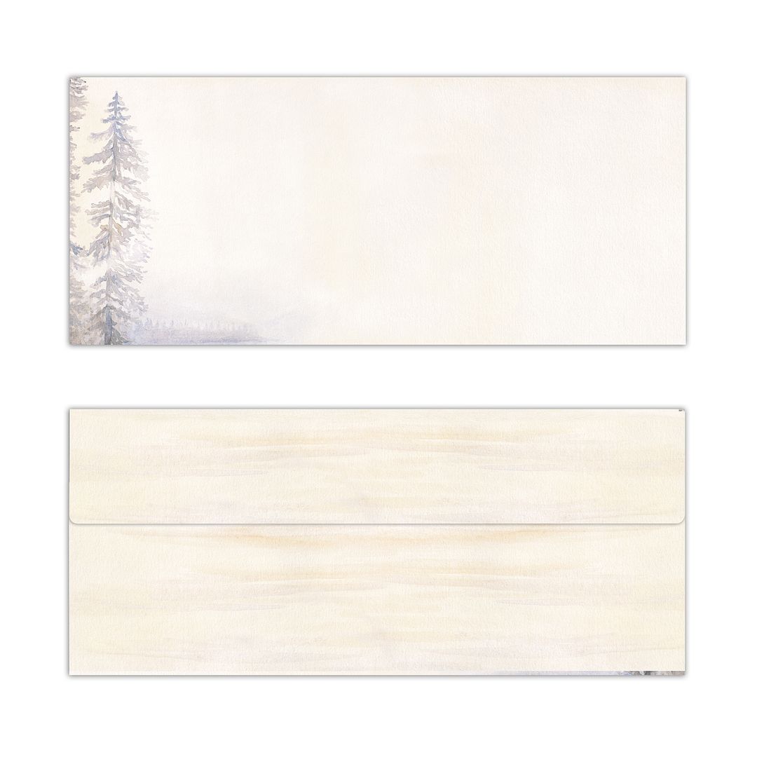 Great Papers!Morning Mist 2-Sided 8.5&#x22; x 11&#x22; Letterhead and #10 Envelope Scenic Stationery Set, 50 Stationery Sheets with 2-sided printing, and 25 Matching #10 Envelopes, Printer compatible