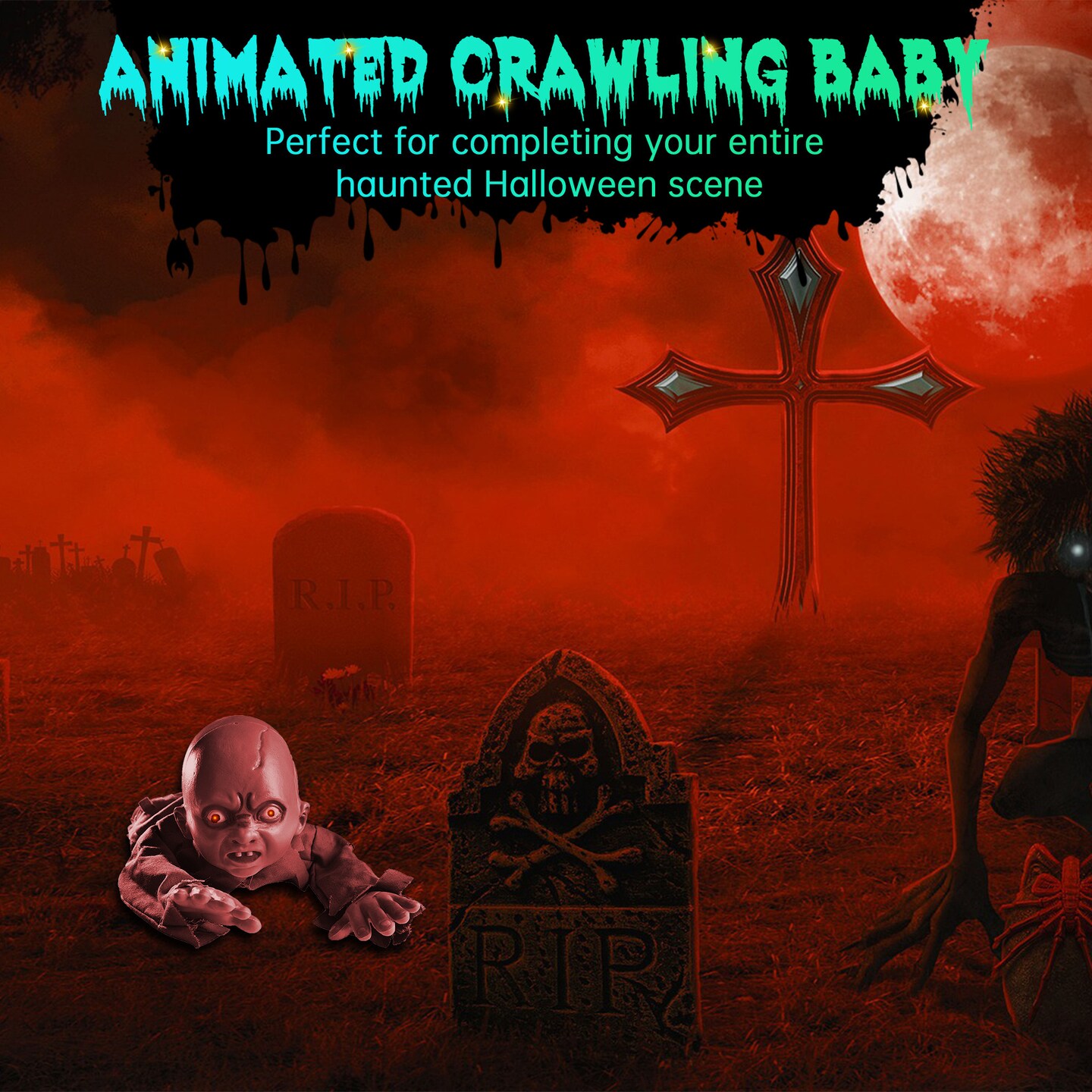 Halloween Prop - Halloween Plastic Zombie Baby