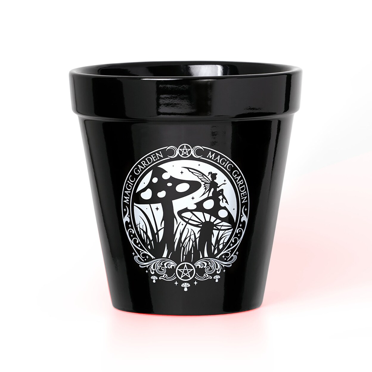 Alchemy Gothic   Magic Garden Ceramic Plant Pot - Black
