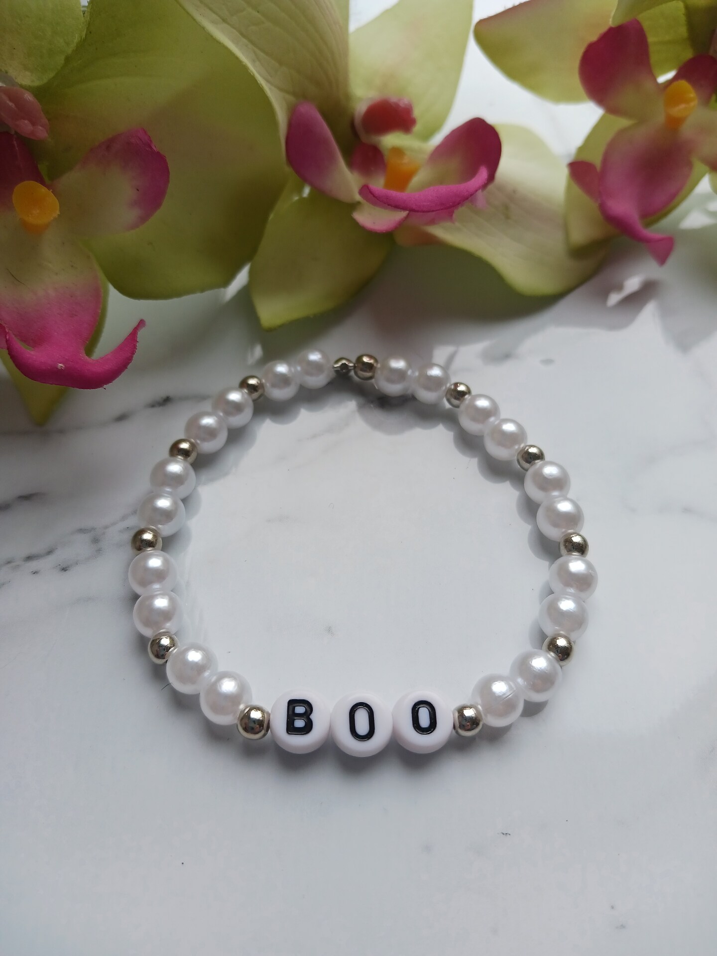 Faux pearl clearance stretch bracelet