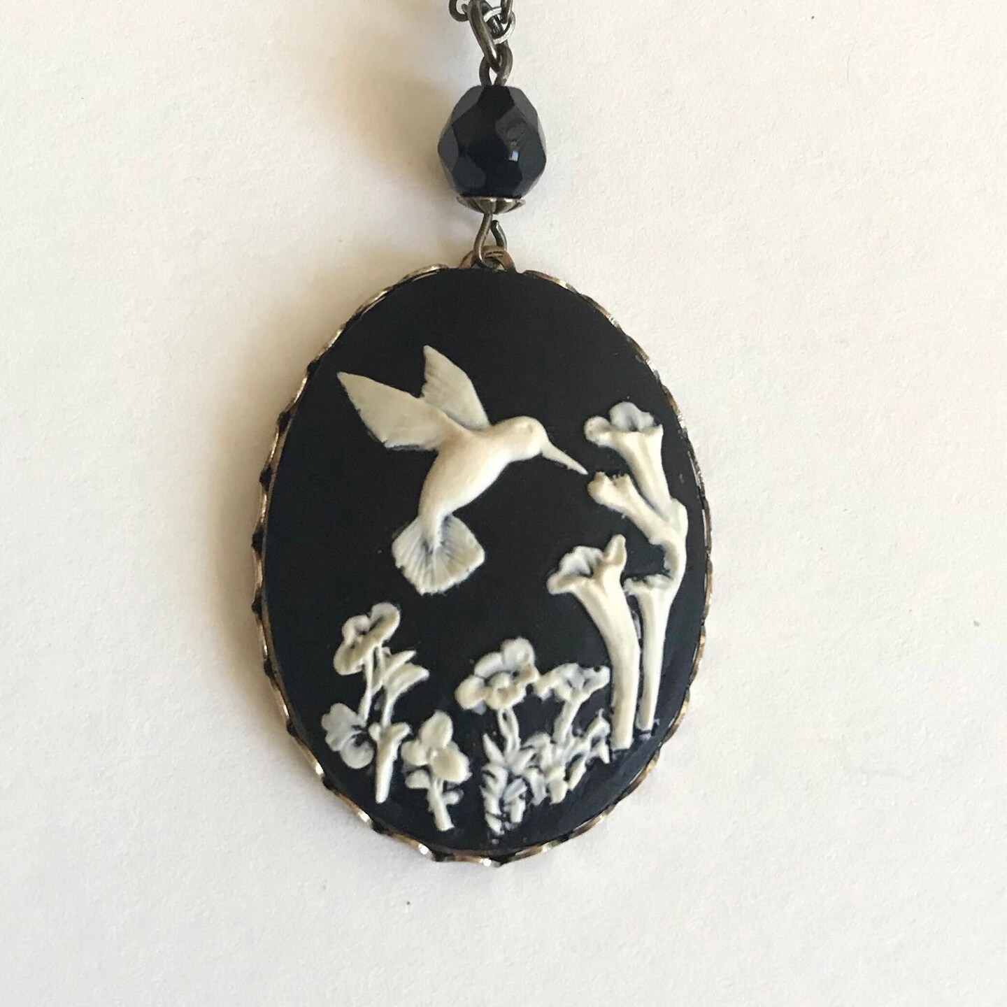 Vintage black 2025 cameo necklace