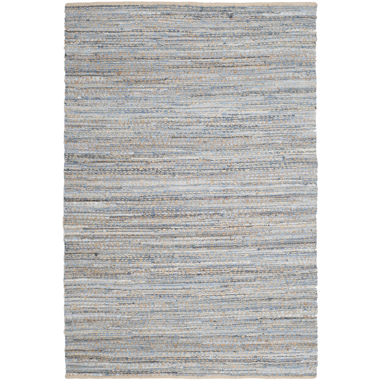 Safavieh Cape Cod Cap351A Handwoven Natural / Blue Rug Area Rug Carpet Shag