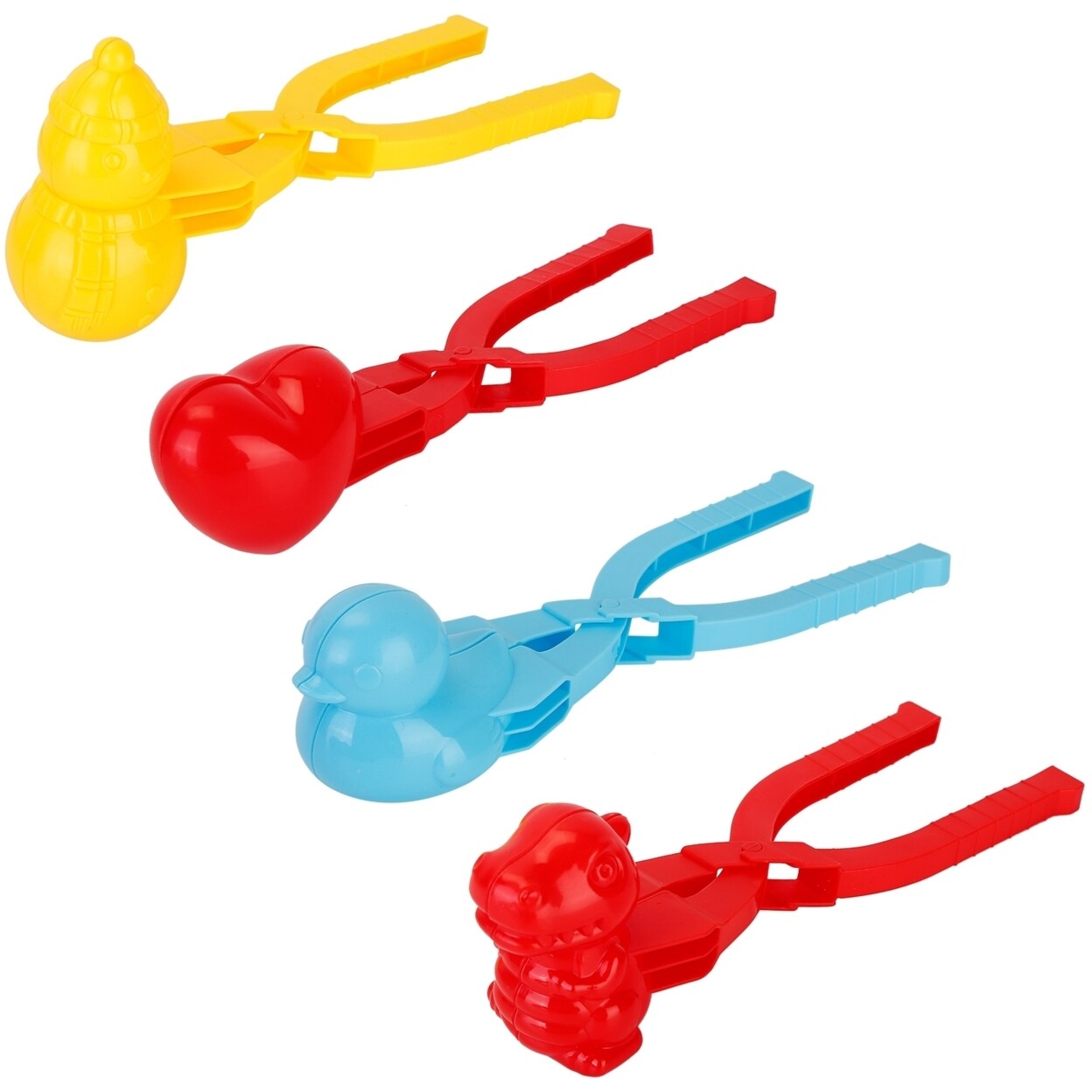 4Pcs Snowball Maker Set Multi-Color Pp Molds With Handle For Winter Fun