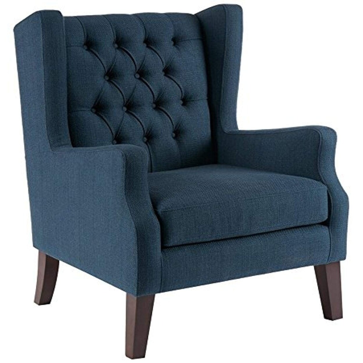 Madison Park Button Tufted Wing Chair Maxwell/Navy