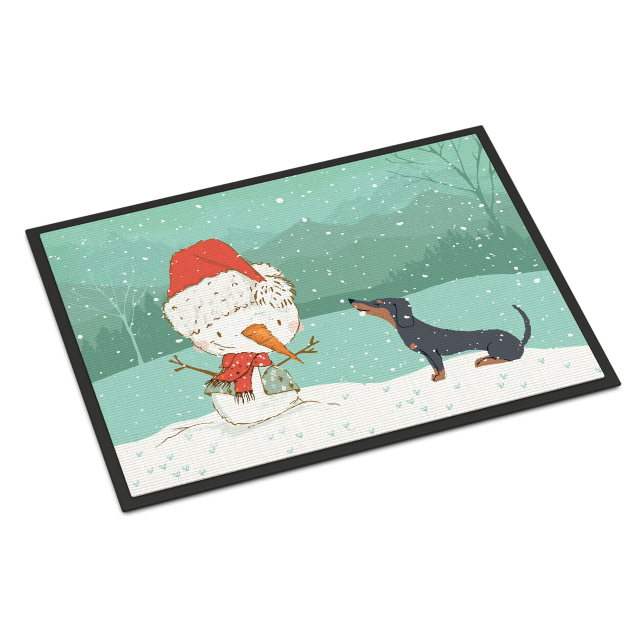 Dachshund Snow Merry Christmas Doormat - Pet Welcome Mats