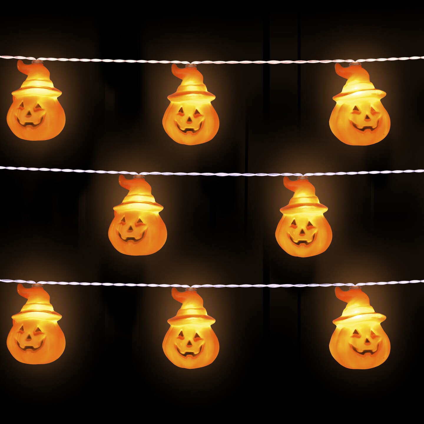 Halloween Decoration - 20 Pcs Colorful String Lights | Pumpkin Fairy Lights
