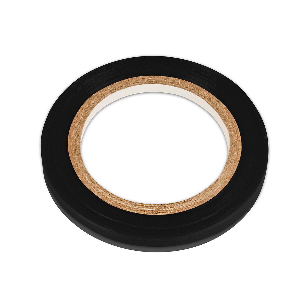 COSCO Art Graphic and Craft Tape Roll, Self-Adhesive, Gloss Black, 1/8" wide x 324" length