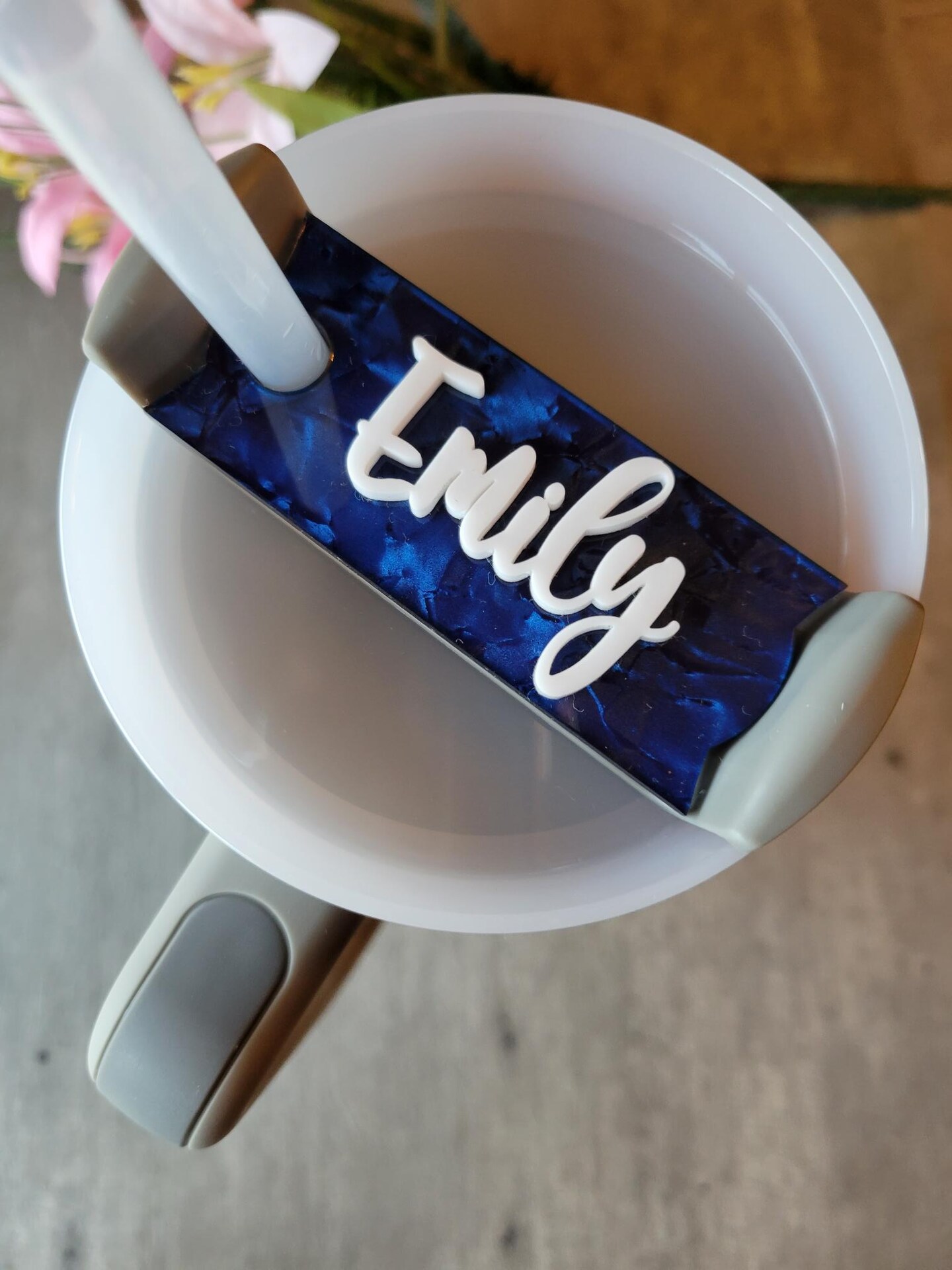 CUSTOM* Stanley Cup Name Plate to Match POOL BLUE – My Fair Ellie