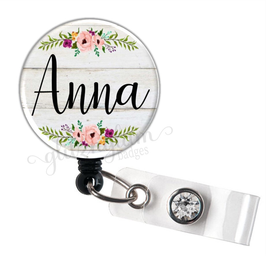 Retractable Badge Holder Reel, Personalized Name Badge Reel, Nurse Badge  Holder, Retractable ID Reel, White Wood Retractable Badge - GG4544