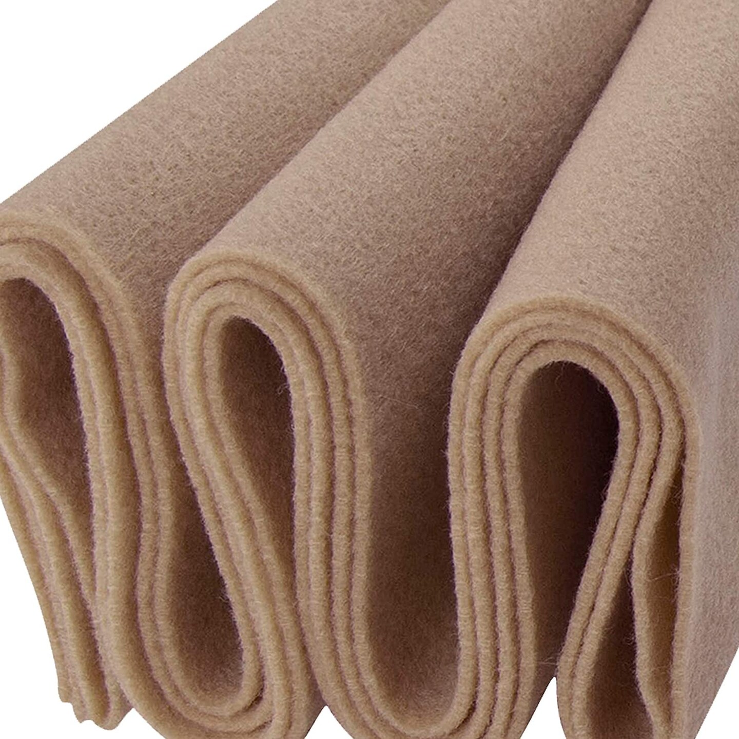 FabricLA Craft Felt Fabric - 18 X 18 Inch Wide & 1.6mm Thick Felt Fabric  - Sandy A048 - Use This Soft Felt for Crafts - Felt Material Pack