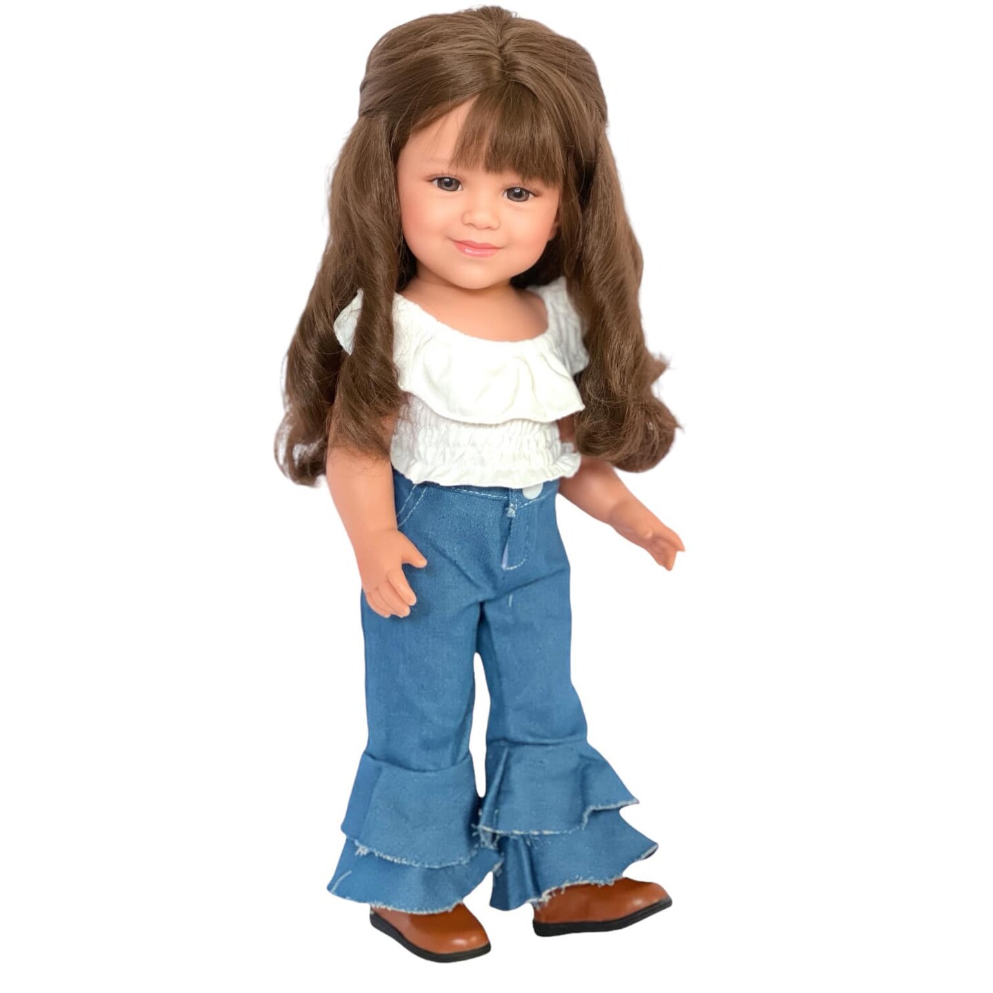 Denim Clothes For 18in. American Doll Girl Doll Outfits Denim