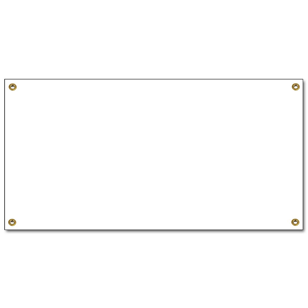 COSCO Banner, Weather Resistant Vinyl with Grommets to Hang, White, Customizable, 2 feet x 4 feet, 1 each