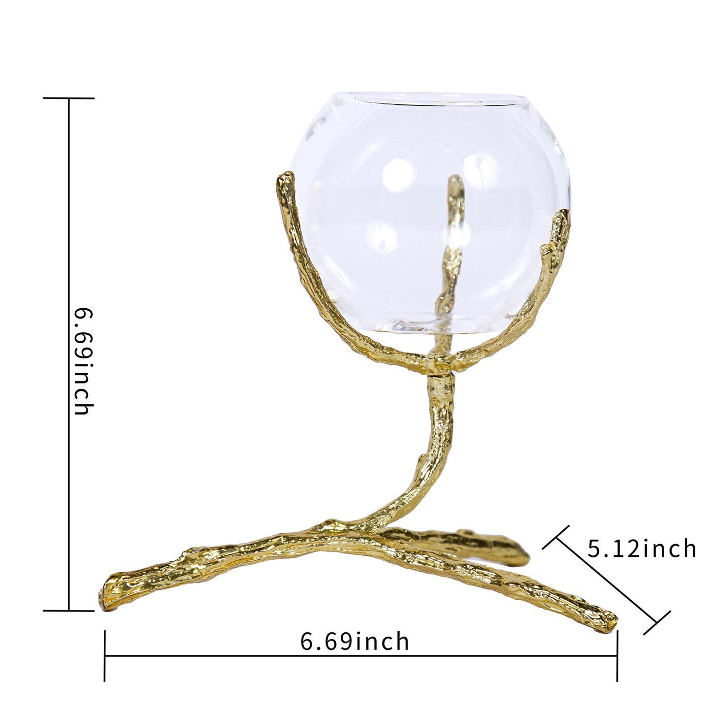 Brass and Glass Tea Light Candle Holder - Organic and Chic Home Decor