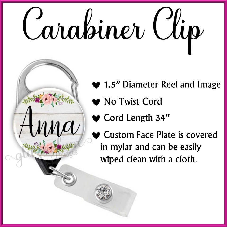 Buy Nurse Retractable Badge Reel, Personalized Name Badge Holder