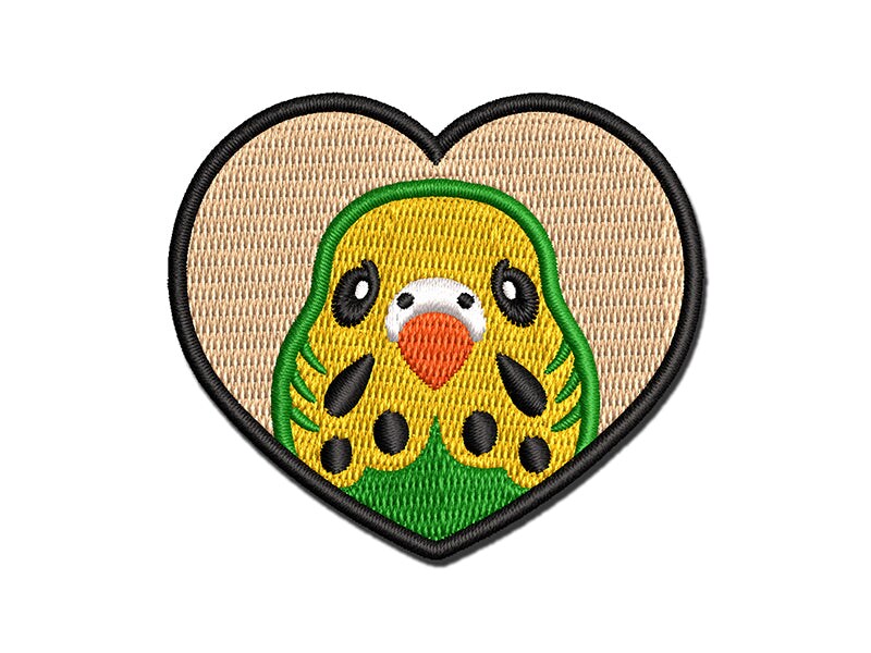 Yellow Heart - Embroidered Iron on Patch