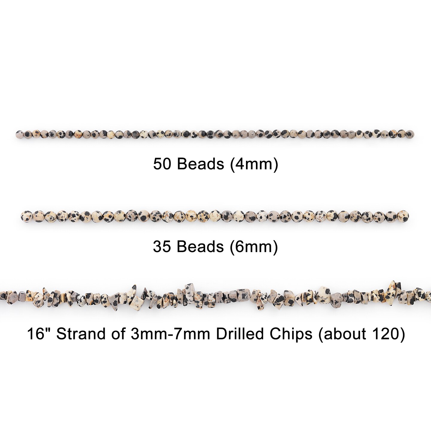 Dalmatian Jasper Natural Gemstone Beads Value Pack for Jewelry Making